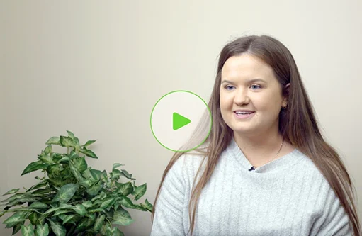 Ellie in her patient journey video
